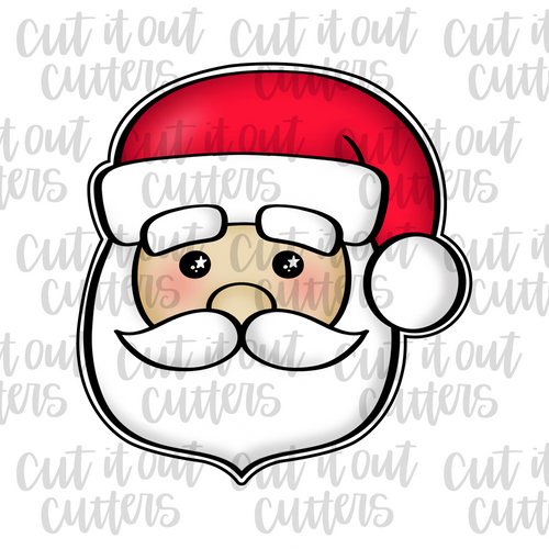 Smooth Beard Santa Cookie Cutter