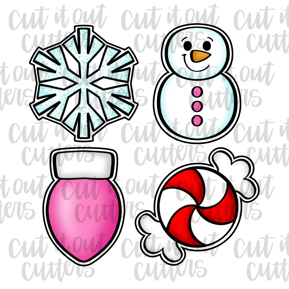 Snow Globe Stuffers Cookie Cutter Set