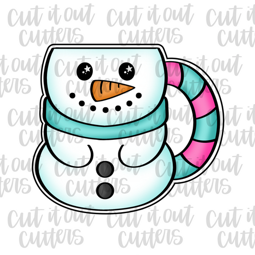 Snowman Mug 2 Cookie Cutter