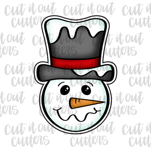 Snowy Top Hat Snowman Head Cookie Cutter