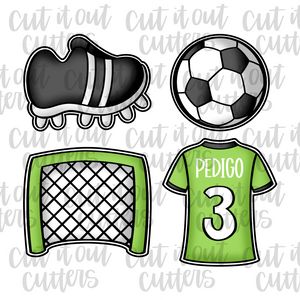 Soccer Player Cookie Cutter Set