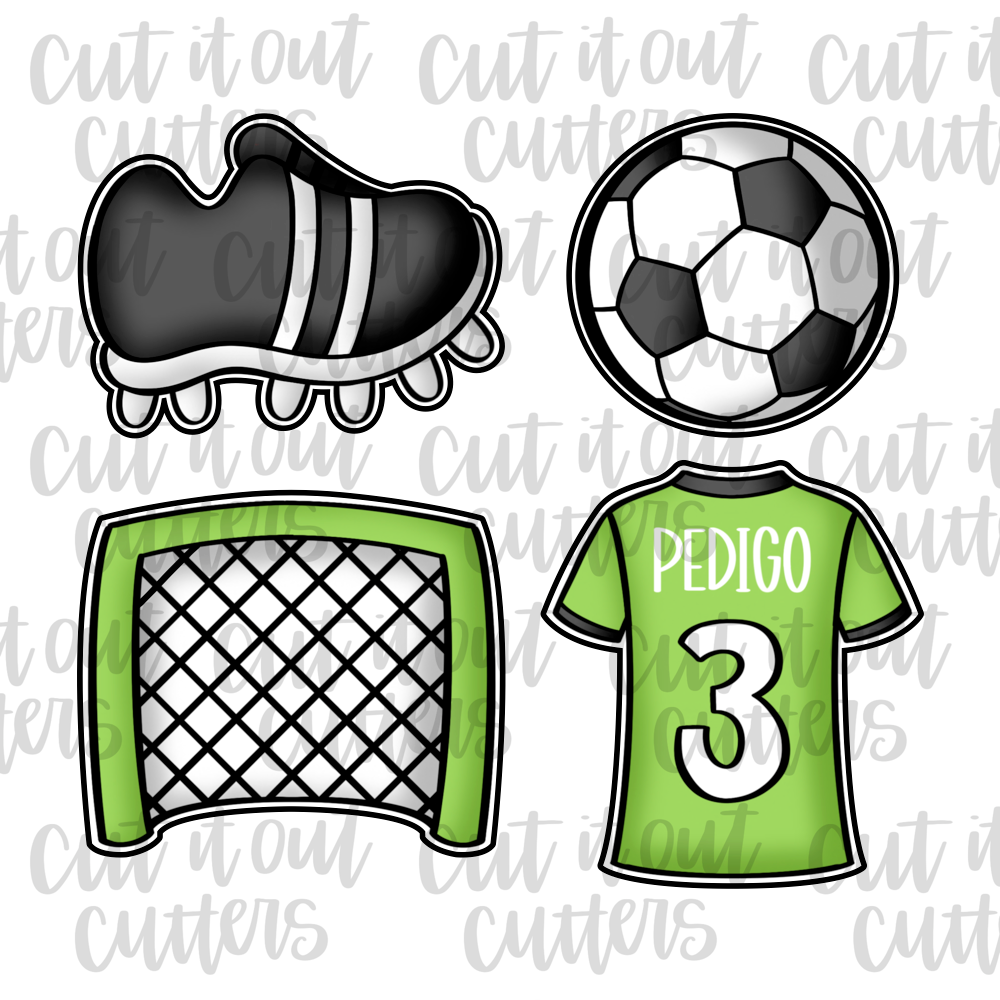 Soccer Player Cookie Cutter Set