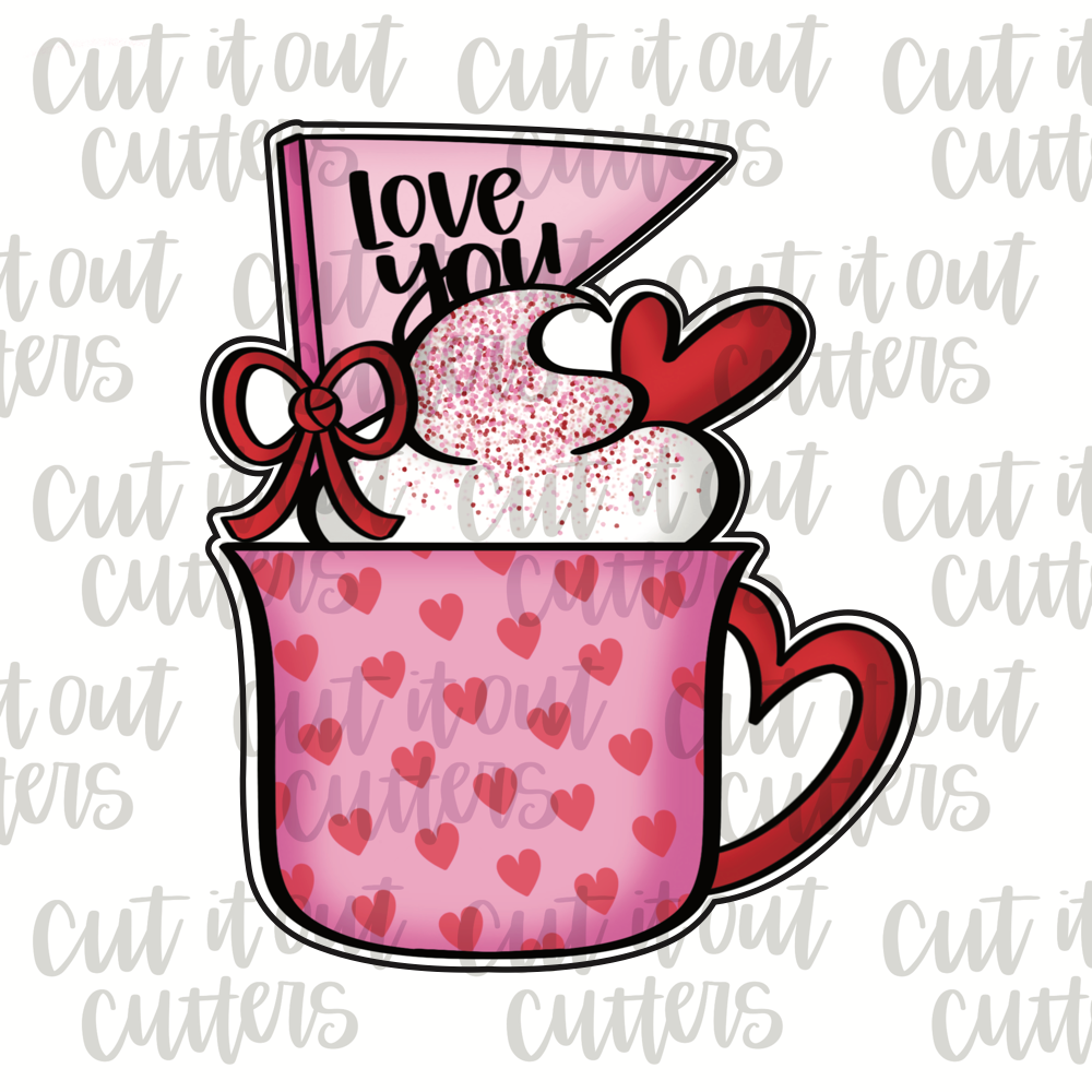 To Go Coffee Cup Cookie Cutter - Handmade Heavyweight Copper, 4.5x3 Inches