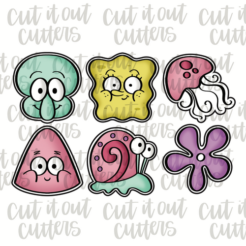 Sponge & Friends Mini Cookie Cutter Set