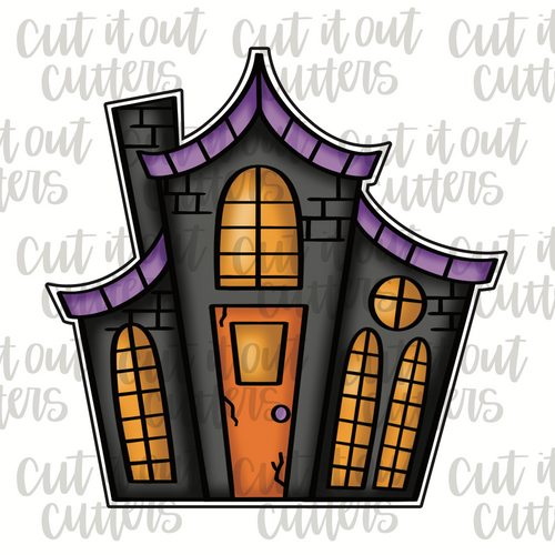 Spooky Haunted House Cookie Cutter