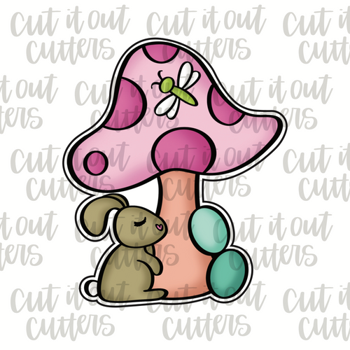 Spotted Mushroom with Bunny Cookie Cutter