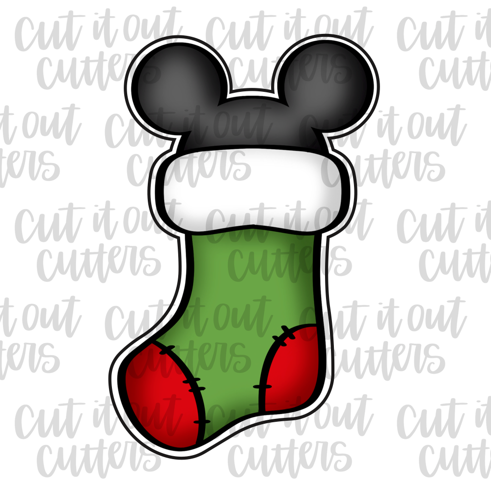 Stocking with Mouse Ears Cookie Cutter