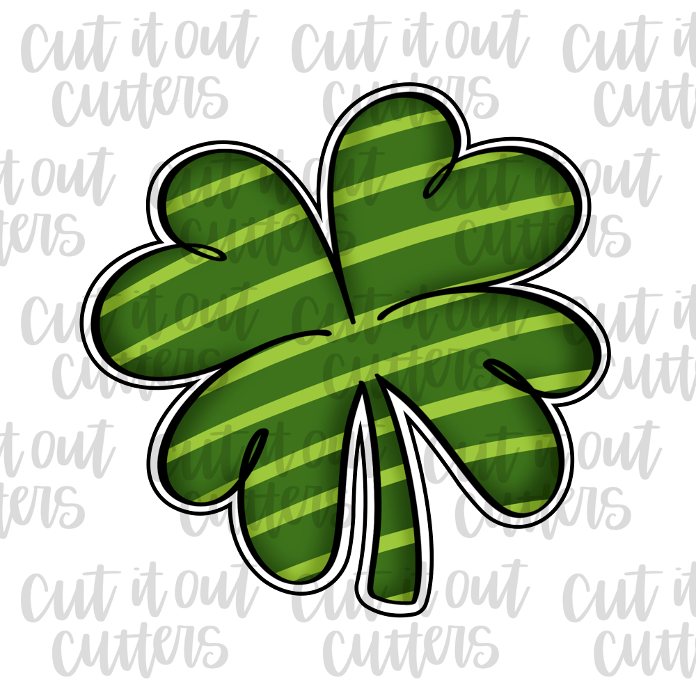 Striped Shamrock Cookie Cutter