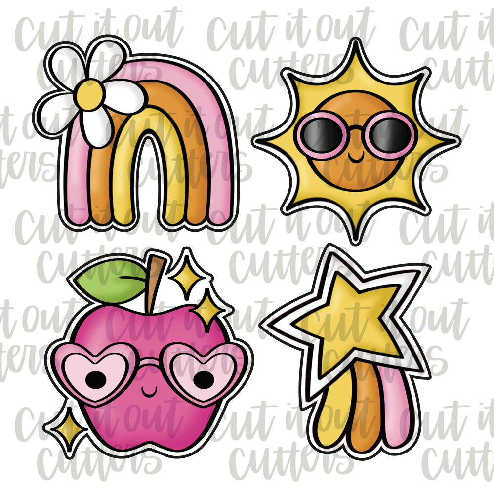 Summer & School Mini Cookie Cutter Set