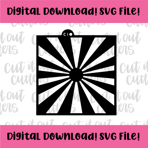 DIGITAL DOWNLOAD SVG File for Sunburst Stencil