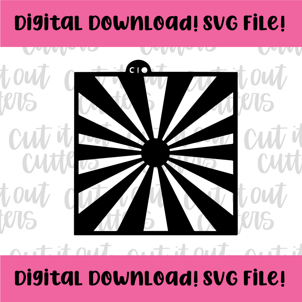 DIGITAL DOWNLOAD SVG File for Sunburst Stencil