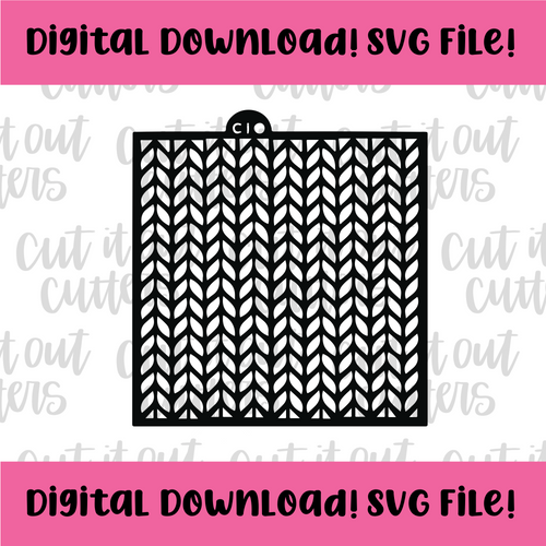 DIGITAL DOWNLOAD SVG File for Sweater Knit Stencil