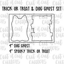 Load image into Gallery viewer, Trick or Treat &amp; Ghost Dog Cookie Cutter Set