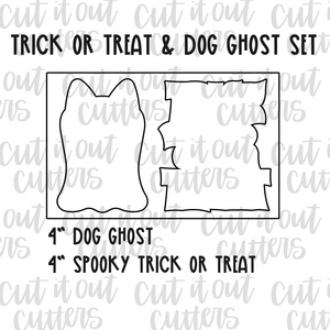 Trick or Treat & Ghost Dog Cookie Cutter Set