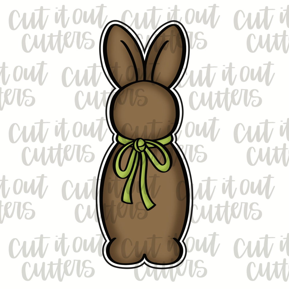 Tall Chocolate Bunny Cookie Cutter