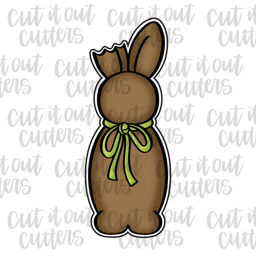Tall Chocolate Bunny Bite Cookie Cutter