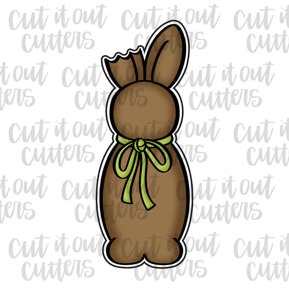 Tall Chocolate Bunny Bite Cookie Cutter