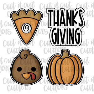 Thanksgiving Essentials Mini Cookie Cutter Set