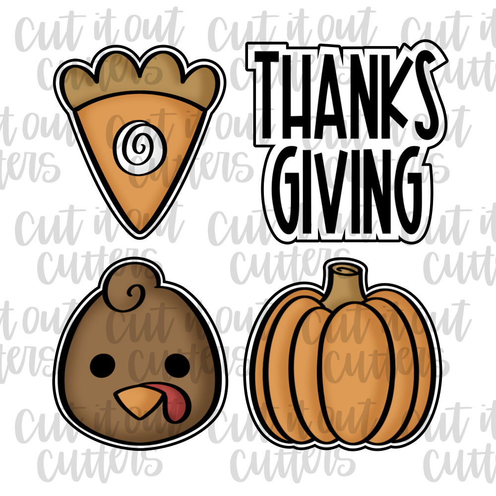 Thanksgiving Essentials Mini Cookie Cutter Set
