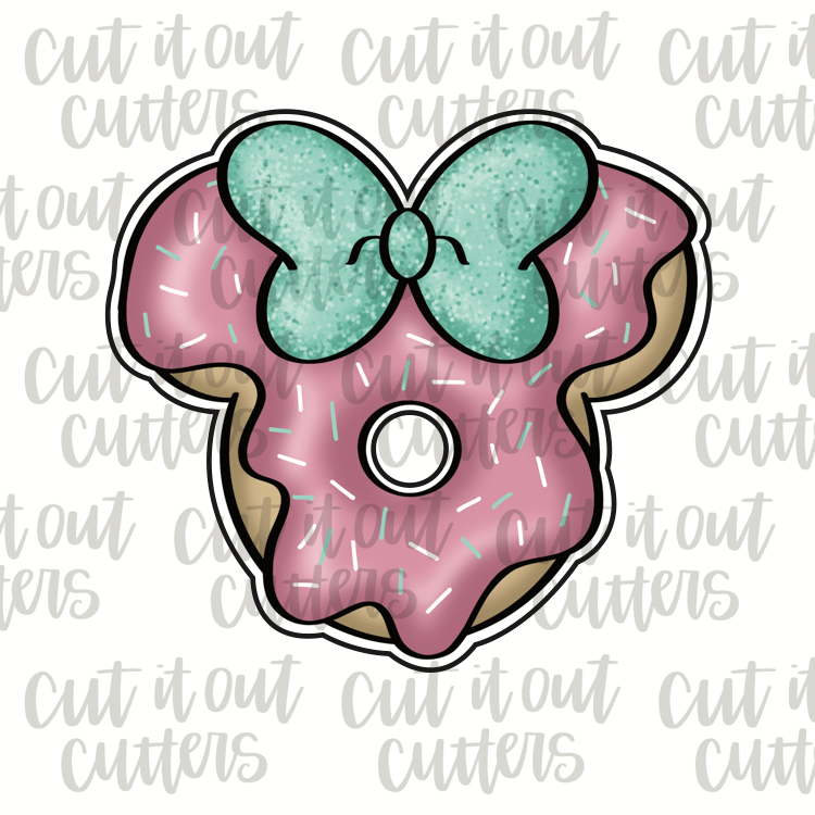 Theme Park Donut with Bow Cookie Cutter