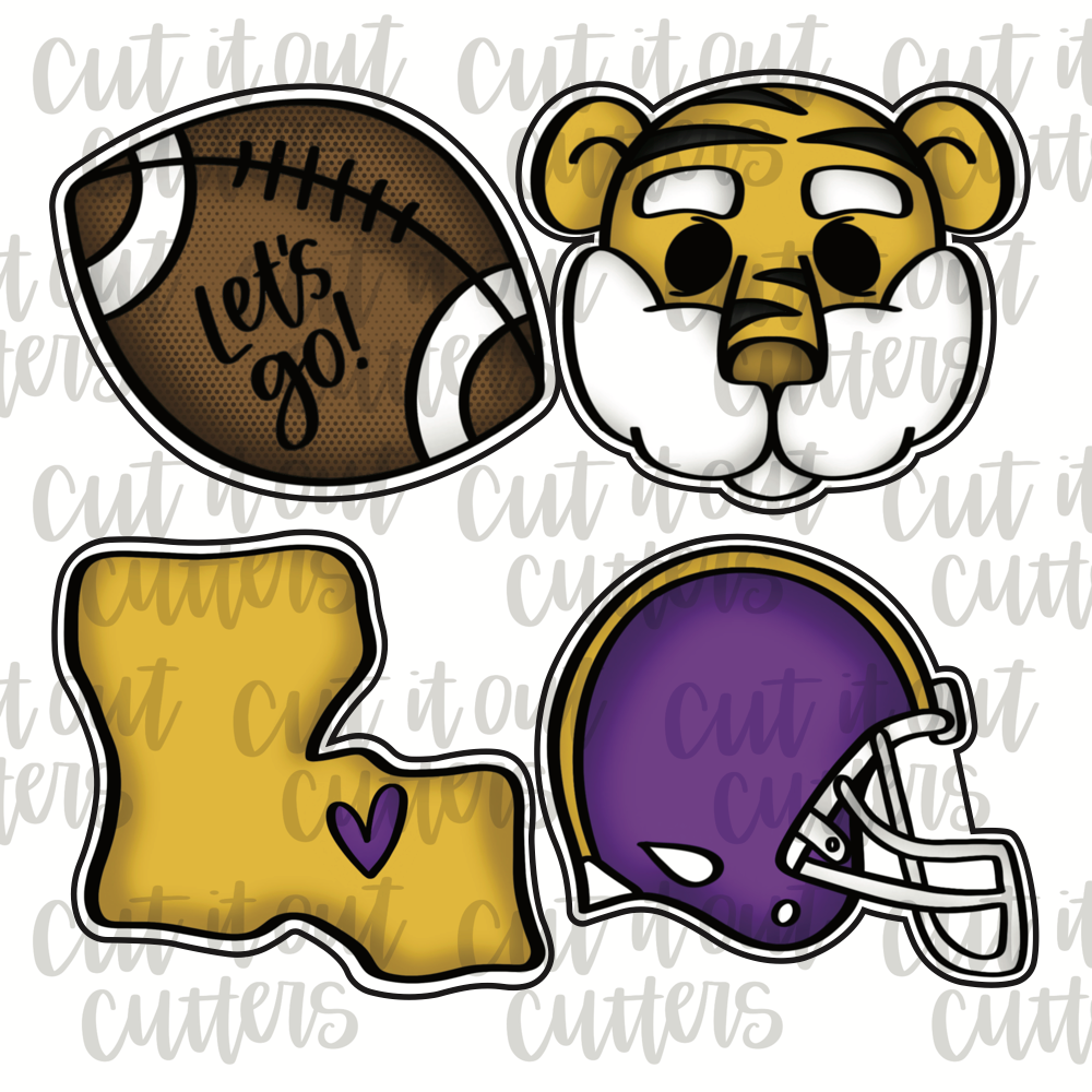 Tiger & LA Football Mini Cookie Cutter Set