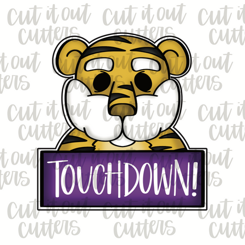 Tiger Touchdown Plaque Cookie Cutter