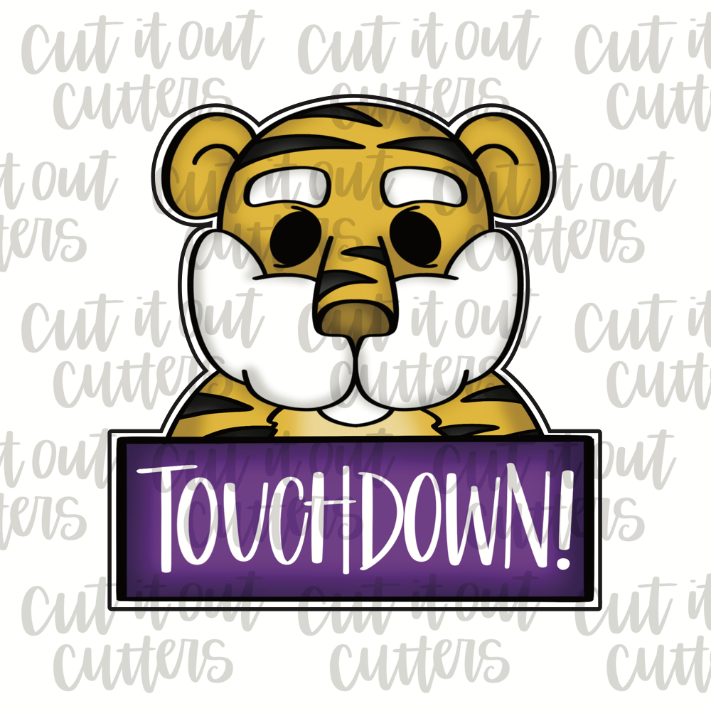 Tiger Touchdown Plaque Cookie Cutter