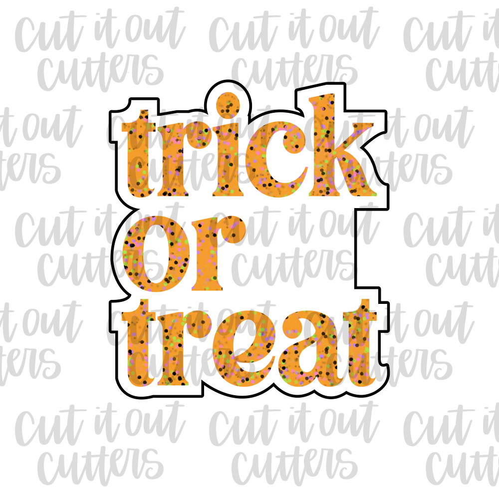 Trick or Treat Fancy Text Cookie Cutter