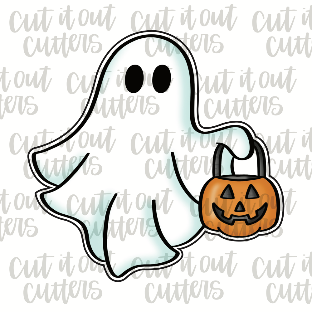 Trick or Treat Ghost Cookie Cutter