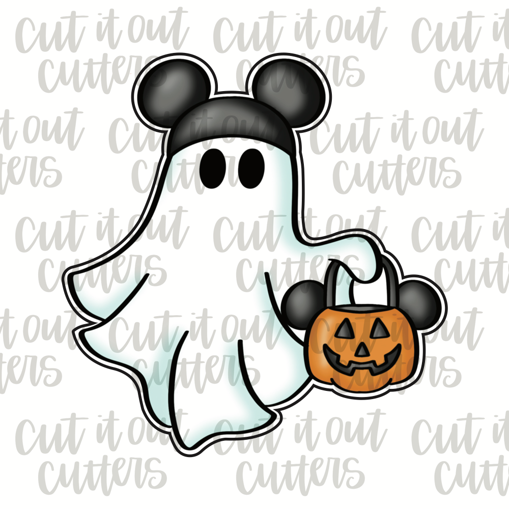 Trick or Treat Ghost with Ears Cookie Cutter