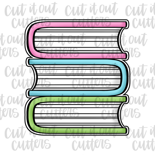 Triple Book Stack Cookie Cutter