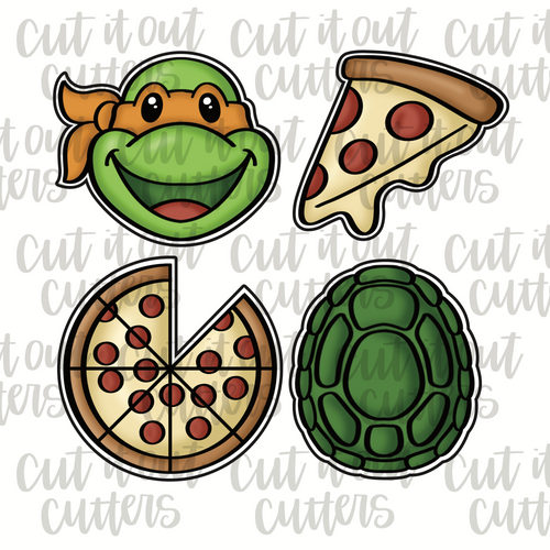 Turtles & Pizza Cookie Cutter Set