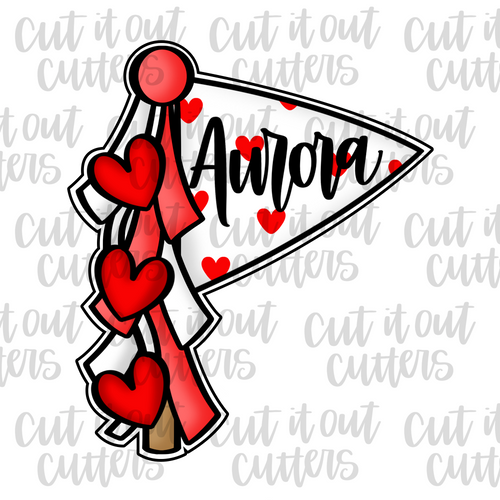 Valentine Flag Cookie Cutter
