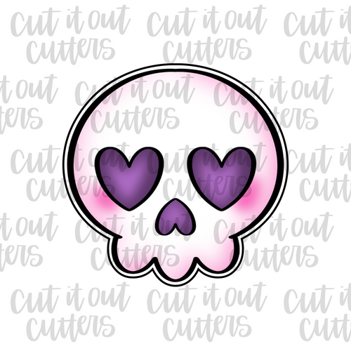 Valentine Skull Cookie Cutter