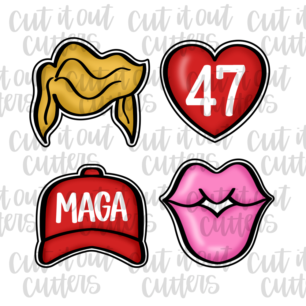 Valentine Trump Cookie Cutter Mini Set
