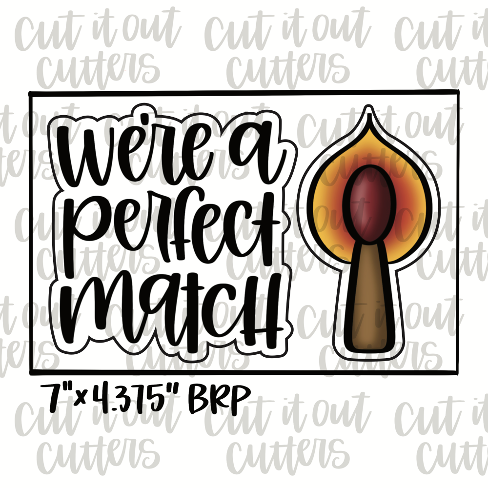 We're a Perfect Match & Match Cookie Cutter Set – Cut It Out Cutters