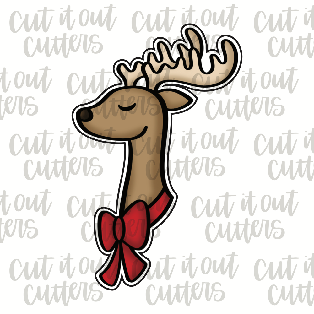 Whimsy Reindeer Head Cookie Cutter