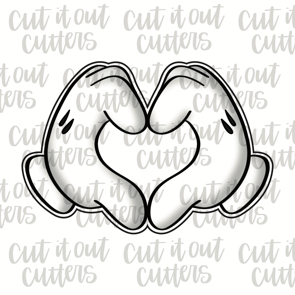 White Glove Heart Cookie Cutter