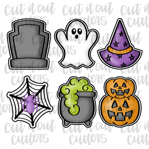 Witchy Halloween Mini Cookie Cutter Set