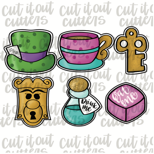 Wonderland Tea Cookie Cutter Set