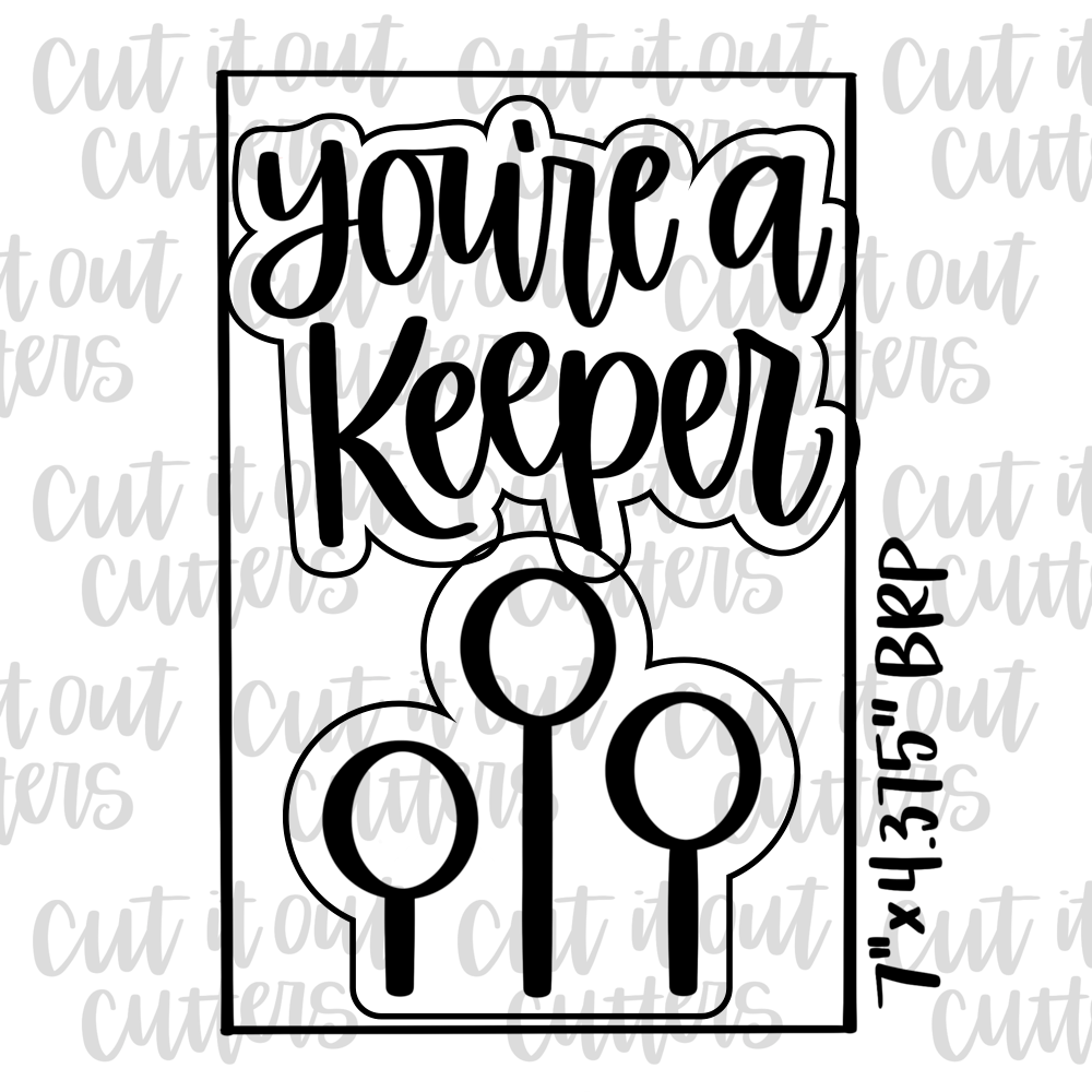 You're A Keeper & Hoops Cookie Cutter Set