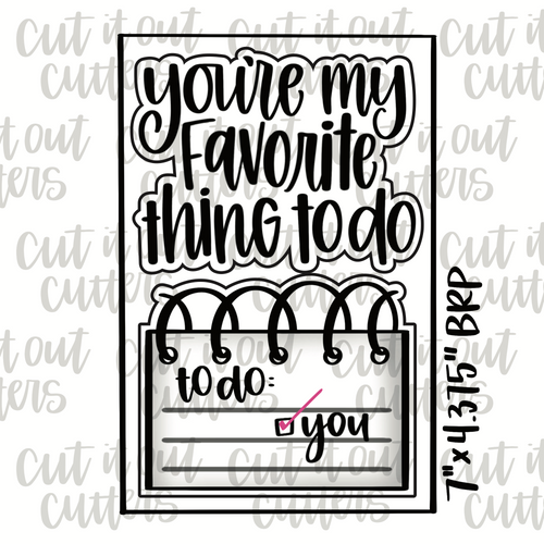 Favorite Thing to Do & Note Cookie Cutter Set
