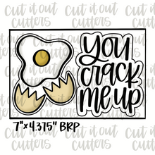 Load image into Gallery viewer, You Crack Me Up &amp; Egg Cookie Cutter Set