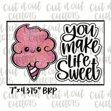 Load image into Gallery viewer, Life Sweet &amp; Cotton Candy Cookie Cutter Set