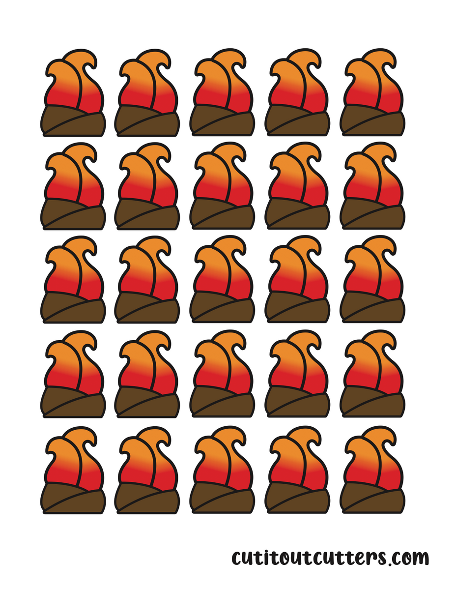 Fire Template Transfer Sheet - Digital Download – Cut It Out Cutters