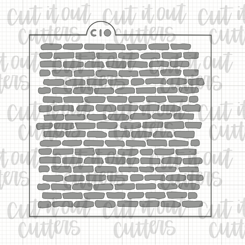 Uneven Brick Cookie Stencil