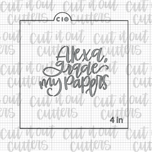 Alexa, Grade My Papers - Worded School Bus Cookie Stencil
