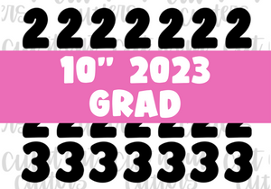 10" Skinny 2023 Grad - Icing Transfers - Digital Download