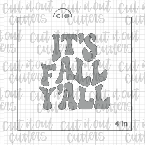 Retro It’s Fall Y’all Cookie Stencil