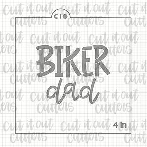 Biker Dad Cookie Stencil